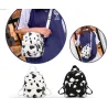Mini canvas backpack - with zipper - cow milk print