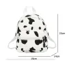 Mini canvas backpack - with zipper - cow milk print
