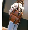 Vintage leather backpack - with anti theft zippers / buckles - waterproofBackpacks