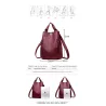 Fashionable leather backpack - multifunction vintage shoulder bag - large capacity