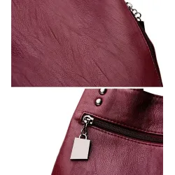 Fashionable leather backpack - multifunction vintage shoulder bag - large capacity