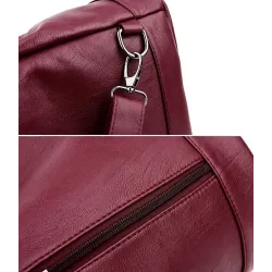 Fashionable leather backpack - multifunction vintage shoulder bag - large capacity