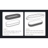 Double hole pendant - with necklace - stainless steel - for Xiaomi Mi Band 5Necklaces