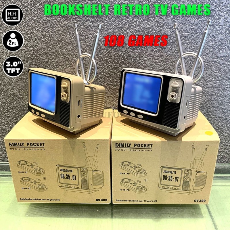 GV300 - retro TV game - video game console - with 2 wireless controllers - built-in 108 gamesOthers