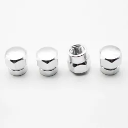 Universal car wheel valves - aluminum caps - hexagonal - 4 piecesWheel parts
