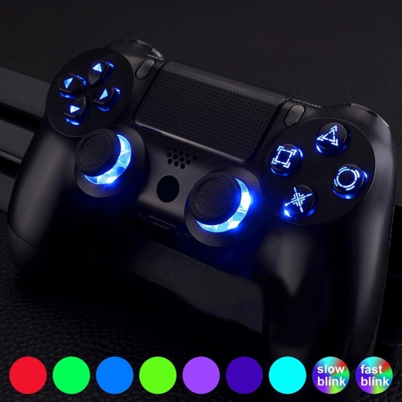 Multi-colors luminated D-pad - thumbsticks - DTF buttons - LED - kit for PS4 Controller