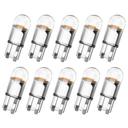 Billyspære - LED - W5W - T10 - COB - DRL - 12V - 10 stk.