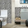 3D wall / floor sticker - self adhesive tile - waterproof - removable - 10 pieces