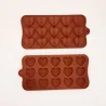 Silicone baking mould - diamond heart shaped - 8 / 15 holes
