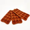 Silicone baking mould - diamond heart shaped - 8 / 15 holes
