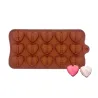 Silicone baking mould - diamond heart shaped - 8 / 15 holes