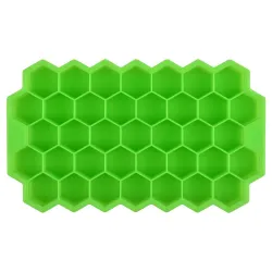 Silicone ice cube tray - honeycomb shaped - reusable - with removable lidBar supply