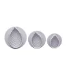 Cookie cutter mold - decorative icing plunger - leaf shape - 3 piecesBakeware