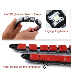 DRL car light - super bright - flexible Led strip - waterproof - 2 piecesDaytime Running Lights (DRL)