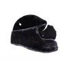 Warm winter leather hat - with neck / face cover / ear flaps - Russian / Soviet badge