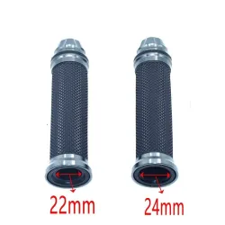 Motorcycle handlebar grips - rubber covers - 22mm / 24mm
