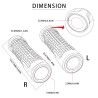 Motorcycle handlebar grips - aluminum / rubber - 22mm - for Suzuki / universalHand Grips & End