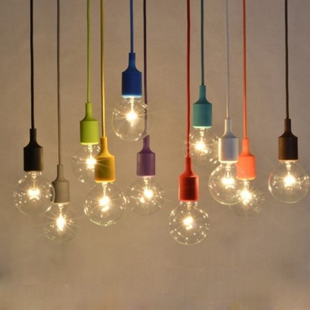 E27 - ceiling lamp holder - socket - silicone rope - 90cmLighting fittings