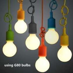 E27 - ceiling lamp holder - socket - silicone rope - 90cmLighting fittings
