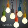 E27 - ceiling lamp holder - socket - silicone rope - 90cmLighting fittings