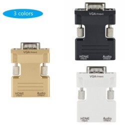 HDMI-compatible to VGA adapter - audio cable - 3.5mm - 1080PCables