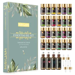 Pure natural essential oils - for massage / baths / diffusers - 28 pieces