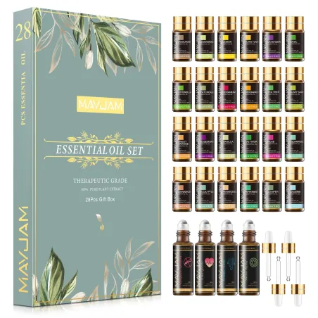 Pure natural essential oils - for massage / baths / diffusers - 28 pieces