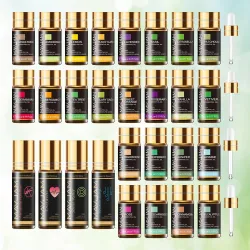 Pure natural essential oils - for massage / baths / diffusers - 28 pieces