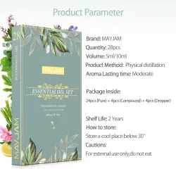 Pure natural essential oils - for massage / baths / diffusers - 28 pieces