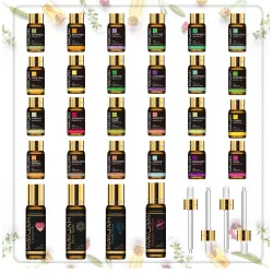 Pure natural essential oils - for massage / baths / diffusers - 28 pieces