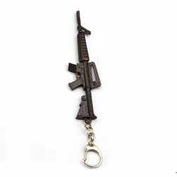 Metal keychain with a gun - 12cm