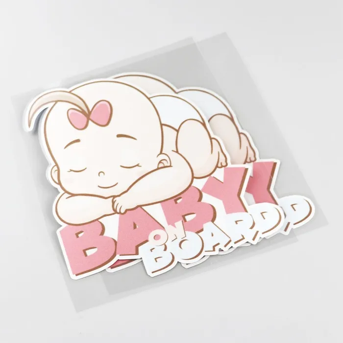 Baby On Board - sleeping baby - car sticker