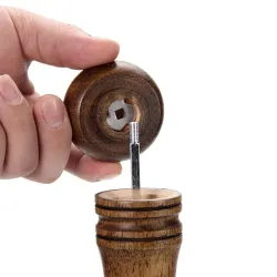 Wooden salt / pepper / herbs grinder - adjustable coarseness - ceramic rotor