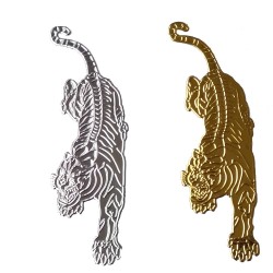 3D tiger - car sticker - chrome emblem - soft PVC - waterproofStickers