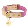Leather collar - for dogs / cats - personalized pet name - phone number - ID tagCollar & Leads