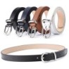 Luxurious leather belt - with alloy buckle