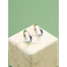 Colorful small round earrings - 925 Sterling SilverEarrings