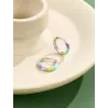 Colorful small round earrings - 925 Sterling SilverEarrings