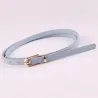 Elegant thin leather belt - adjustable