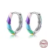 Colorful small round earrings - 925 Sterling SilverEarrings