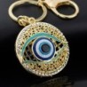 Round hollow keychain - with a crystal eyeKeyrings