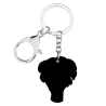 Metal keychain with acrylic broccoliKeyrings