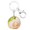 Metal keychain - with acrylic tangerine