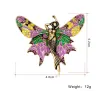 Wild mermaid - butterfly with colorful wings - elegant brooch