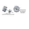 Fashionable small stud earrings - crown with zirconia - unisex