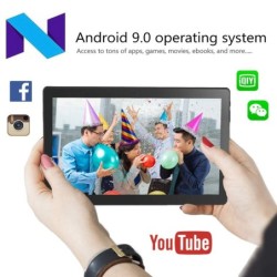 Originalt 10,1 tommers 3D-nettbrett - Android 9 - Google - Quad Core - 2 GB RAM - 32 GB ROM - dual SIM - WiFi - GPS - kamera