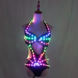 Sexy party outfit - luminous bikini - pixel LED - for night dancing / masquerades / HalloweenCostumes
