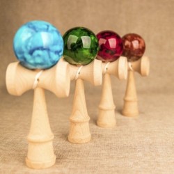 Kendama treleker - fargerik sjongleringsball - stressavlastning / pedagogisk leke - for voksne / barn - 18 cm