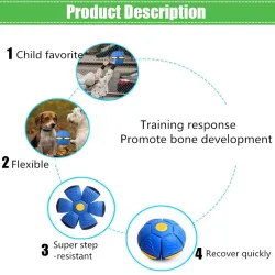 Flat flower shape - disc ball - flying UFO - with LED - throwing toyToys