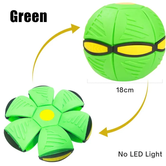 Flat flower shape - disc ball - flying UFO - with LED - throwing toyToys
